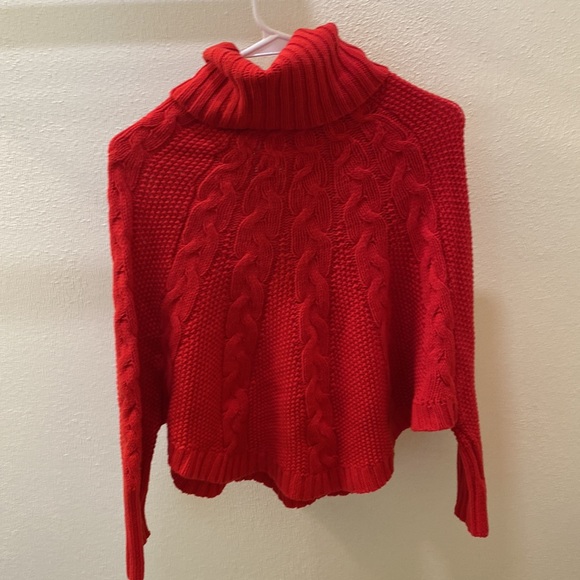 Worn twice Red poncho/sweater - Picture 2 of 3